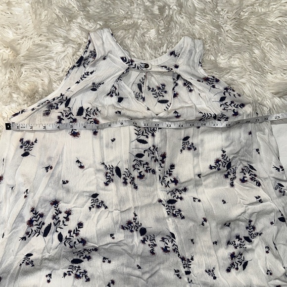 Free People | Tree Swing Tunic Tank Top Sleeveless Blouse Floral Print Keyhole - Picture 13 of 14